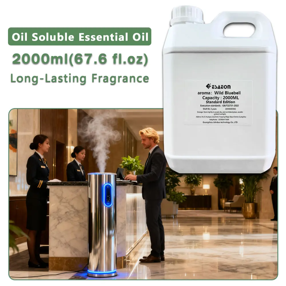 ESAEON Essential Oil - For Hotel Aroma Machines, Two Fluid Fragrance Diffuser Supply Liquid, Wild Bluebell - 2000ML (67.6 fl.oz)