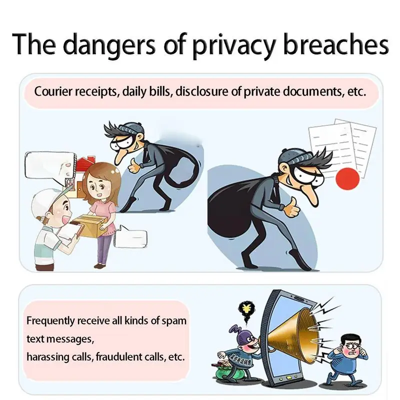 Rolka bezpieczeństwa stempel wodoodporny poufny strażnik z otwieraczem do pudełka ochrona tożsamości prezent dla rodziny przyjaciół sąsiadów