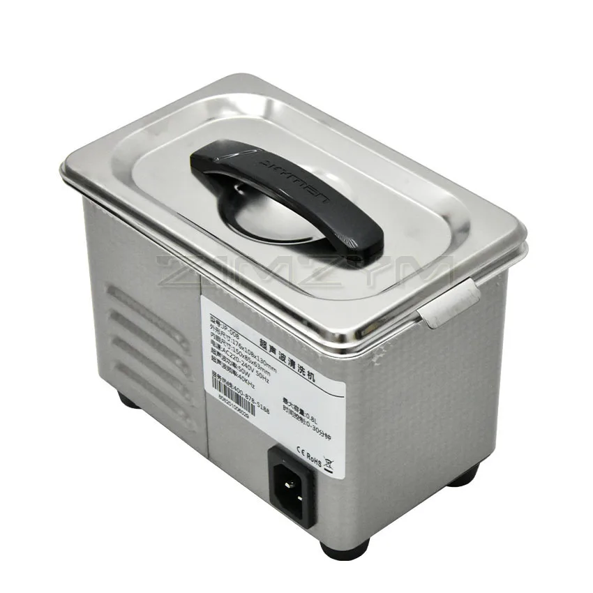 1pc 110V/220V 0.8L digital small ultrasonic cleaner bath JP-008 Stainless Steel Ultrasonic Cleaner