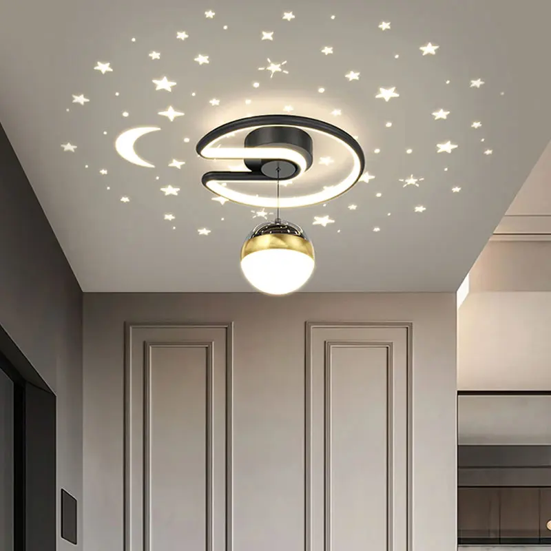 

LED Ceiling Light Lamp For Hallway Corridor Aisle Balcony Foyer Indoor lighting Luminaire Lustre Glass ball shades Starry Sky