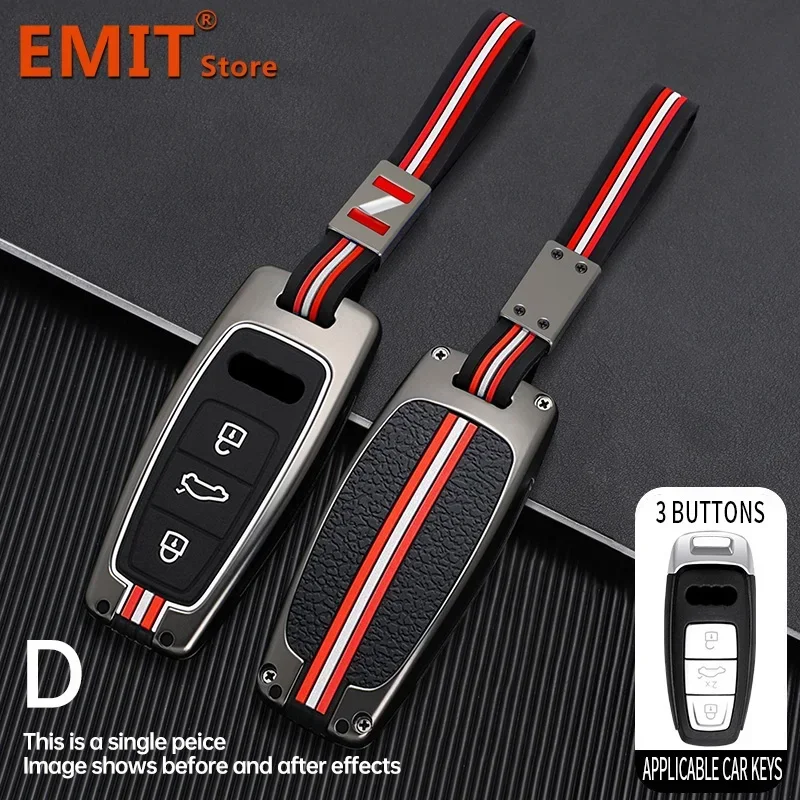 For Audi Q8 RSQ8 A6 C8 S6 RS6 A7 S7 S8 RS7 A1 A2 A3 A4L 8Y A8 D5 RS E-tron GT Q4 Q5L Q7 Car Key Case Remote Cover Keychain Fob