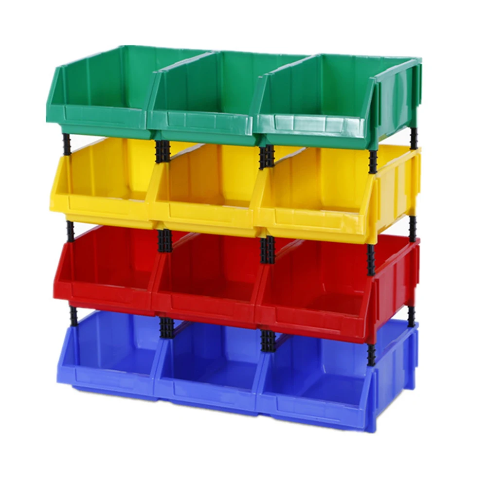 New Raw Material Safety Tool Storage Box Screw Parts Hardware Classification Box Assembly Workshop Shelf Load Bearing 30KG