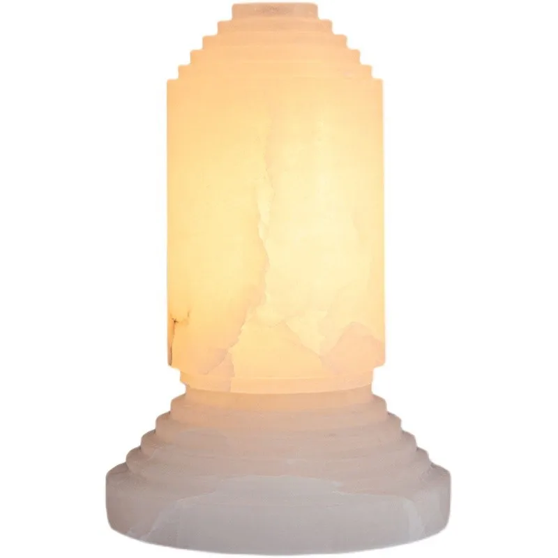 Natural Marble Table Lamp Light Luxury High-end Decorative Lamp Study Bedroom Bedside Table Lamp