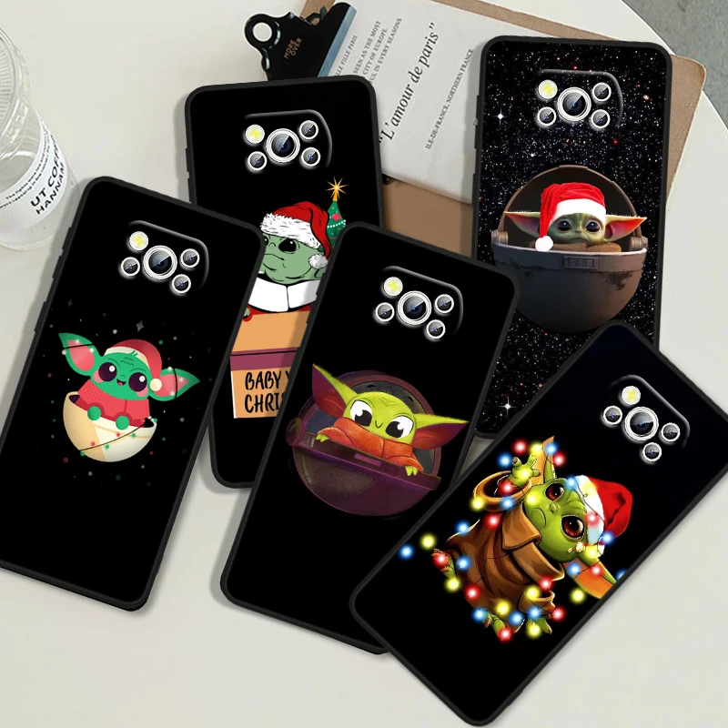 Cartoon Baby Yodas S-tar W-ars For POCO X6 M6 C55 C50 C40 C3 F5 F4 F3 M6 M5 M4 4G 5G GT Pro Silicone Black Phone Case