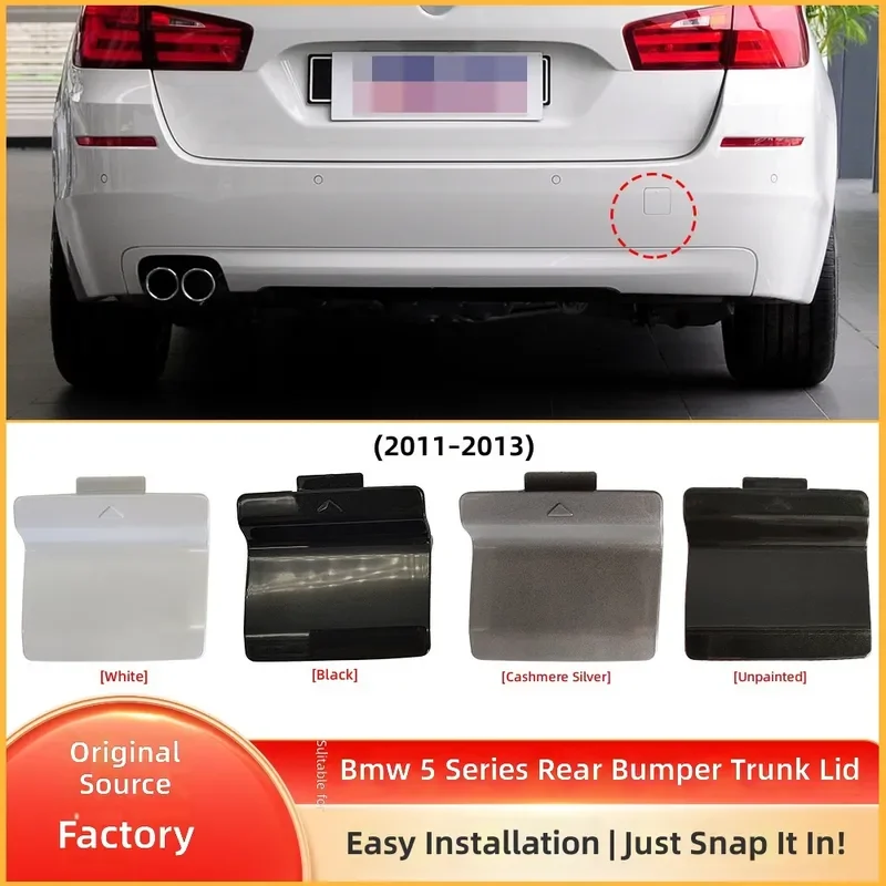 For BMW 5 Series F10 F18 Rear Bumper Tow Hook Cover Trailer Towing Eye Cap 51127240133