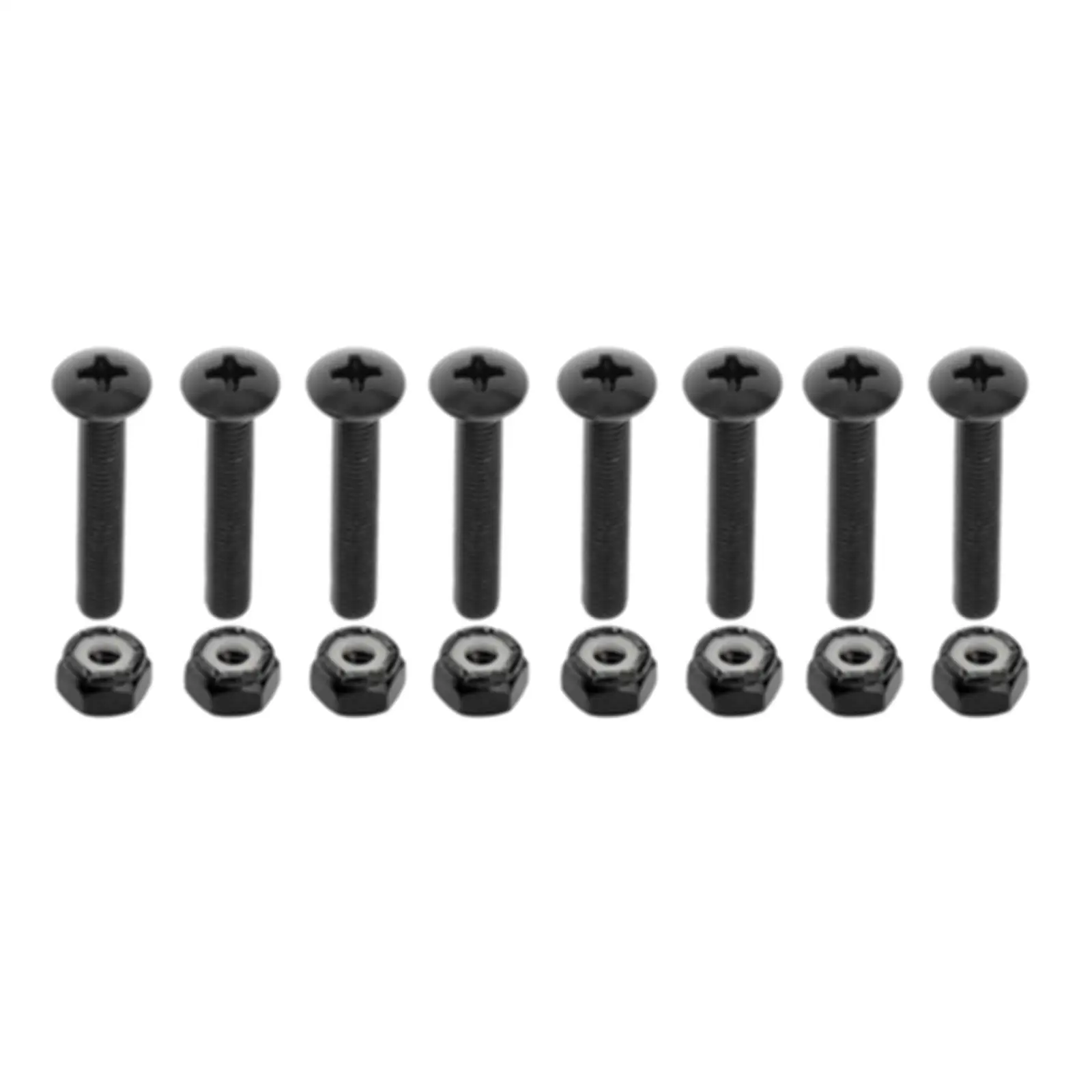 Lot de 5 vis de rechange pour longboard et skateboard, matériel de montage noir, 35mm, 8 pièces