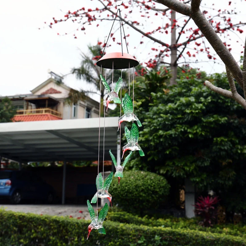 

Solar Wind Spinner Light Eco friendly Durable Auto Night Light Garden Decor Outdoor Hanging LED Color Changing Mobiles