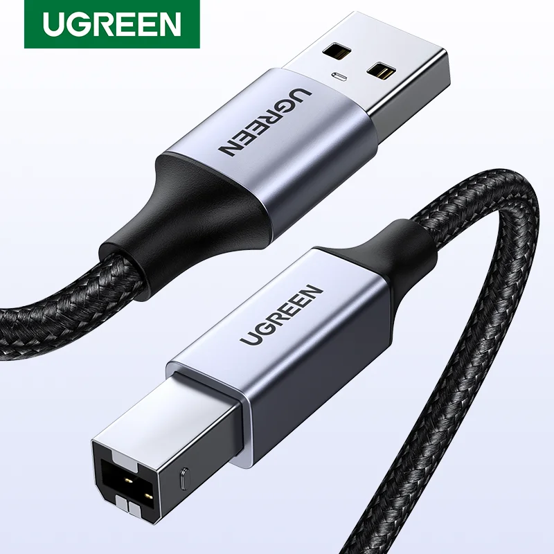 Ugreen-Cable USB tipo B macho A macho para impresora Canon, Epson, HP, ZJiang, DAC, 3,0, 2,0