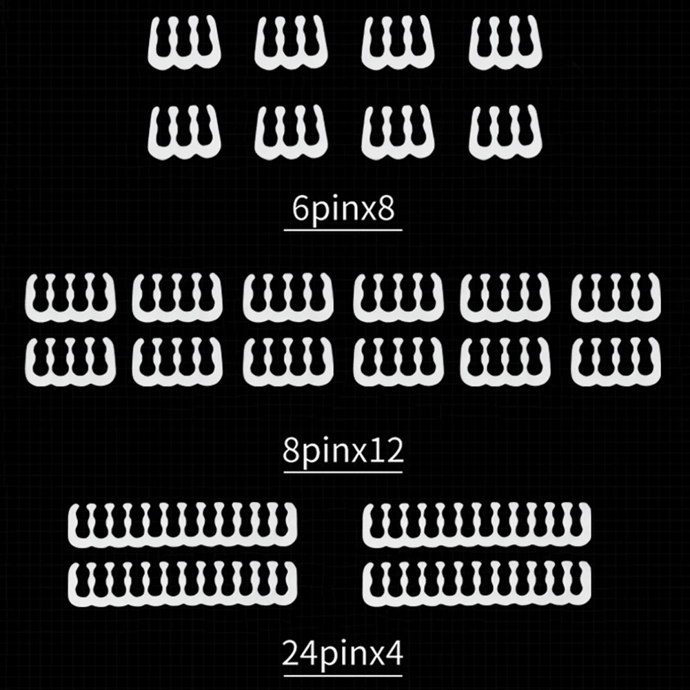 24PCS/Lot PC Cable Comb Motherboard 6/8/24Pin Cable Comb Computer Wire Management Clamp PC Power Wires Clip Organizer Dresser