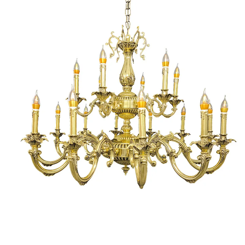 

All copper French chandelier living room bedroom study dining room stairwell luxury lamps
