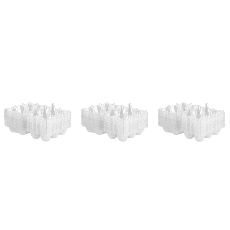 108Pcs Egg Cartons Clear Plastic Egg Holder Storage Container Egg Tray For Family Pasture,Refrigerator Storage,6 Grids