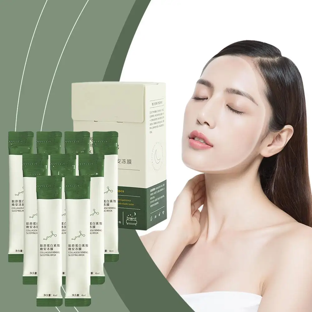 Wash-Free Collagen Firming Sleeping Face Mask Moisturizing Anti-Aging Face Hydrating Frozen Portable Nourishing Mask Sleepi J1F0