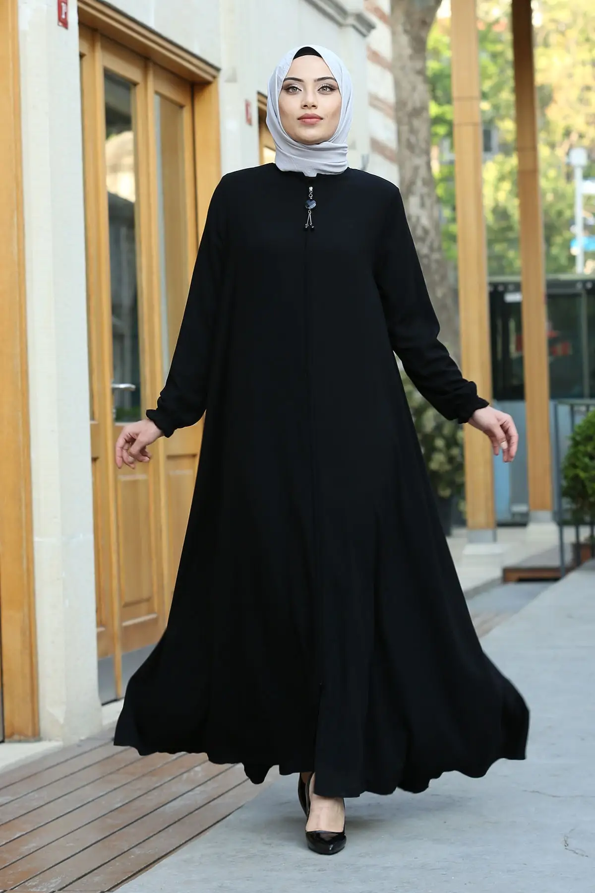 Abaya Mevlana Ferace nero-moda musulmana, Hijab Ferace Abaya