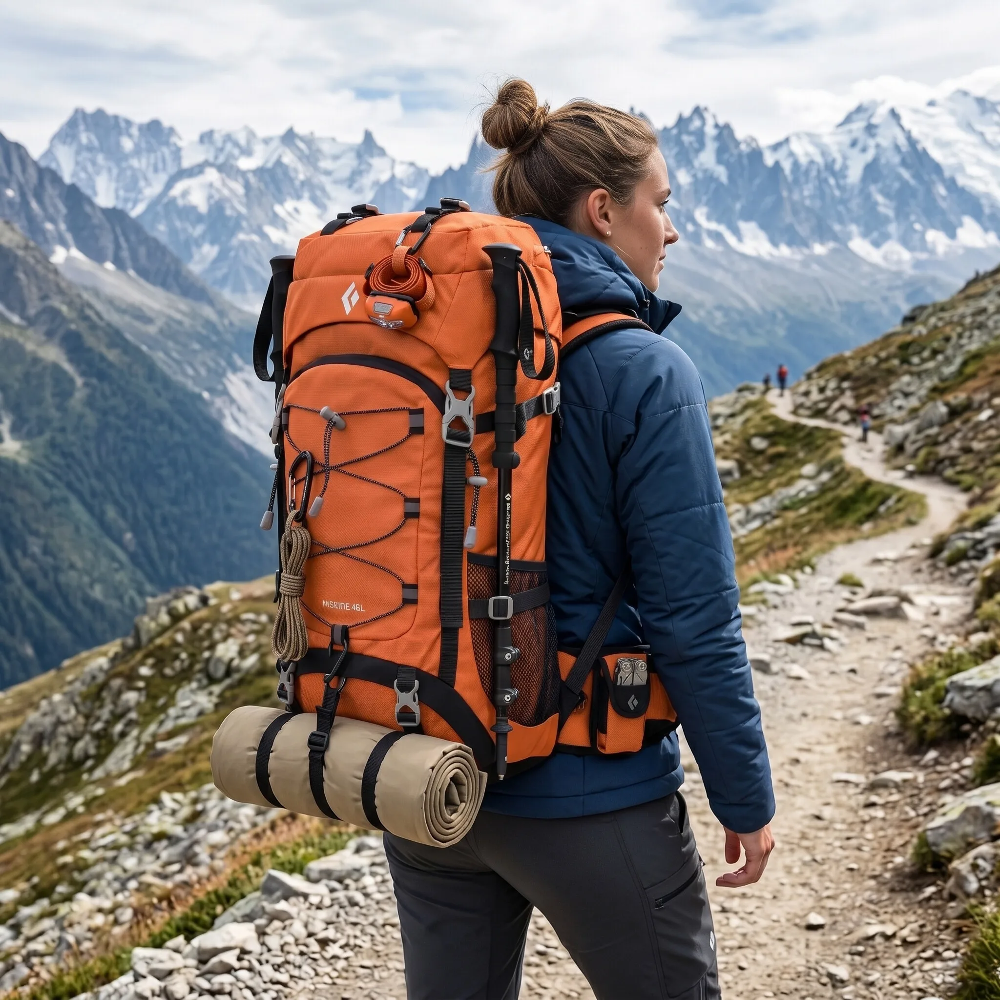 Black Diamond Multifunktionale Bergsteigertasche 48L Große Kapazität Reise-Bergsteigertasche Wasserdicht – Detail 10