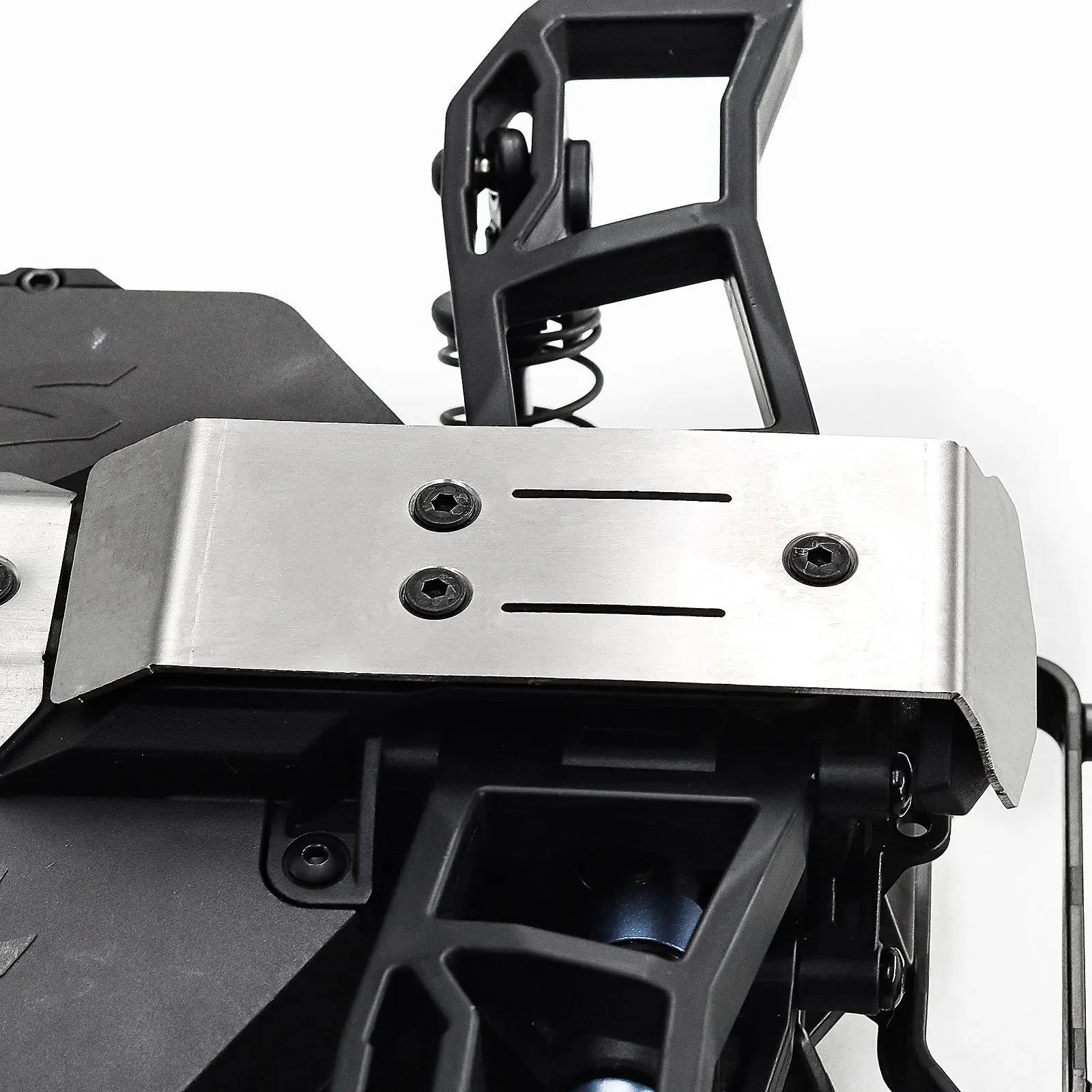 Plaque antidérapante de Protection de châssis de pare-chocs en métal d'acier inoxydable pour Traxxas Mini Maxx pièces de mise à niveau en métal Rc voiture camion Buggy