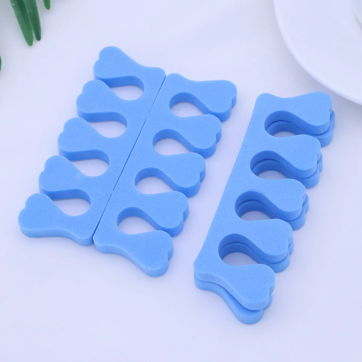 2 Pcs Nail Toe Separator Manicure Beautiful Feet Separators Foam Pedicure Finger Spacers