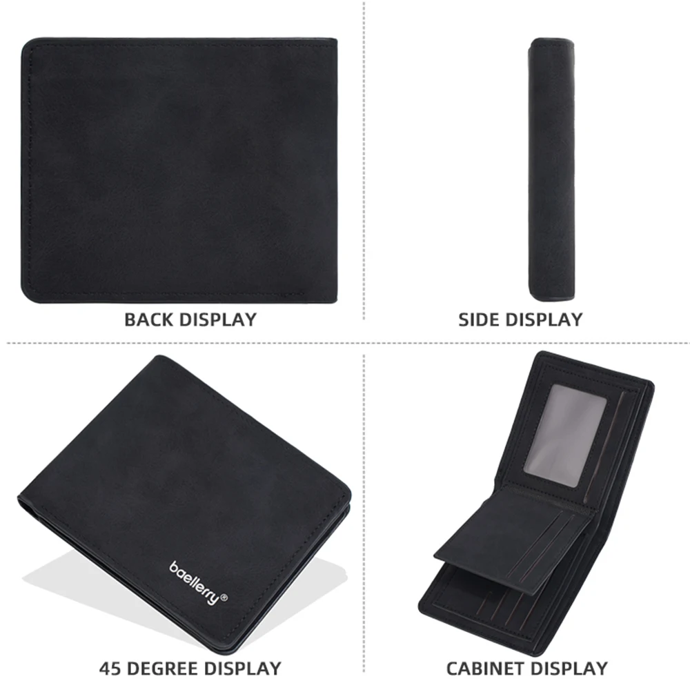 New Short Men's Wallet High Quality Card Clips Simple Frosted Wallet With Multiple Card Slots Casual Wallet For Men