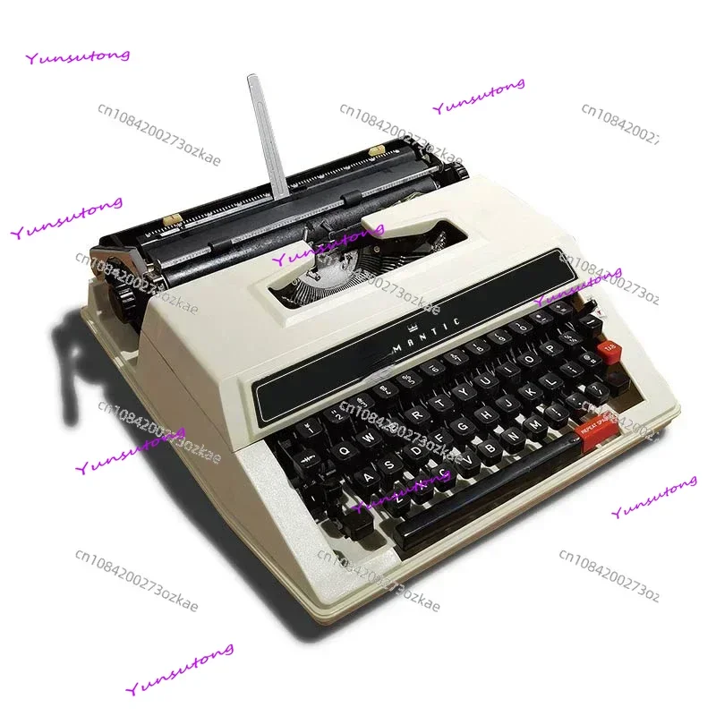

Typewriter White English Mechanical 1980S Normal Use Retro Literary Gifts Medieval Old Things