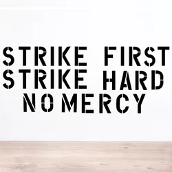 Strike First Strike Hard No Mercy Wall Decal Sticker TV Show Karate Kid Movie Theme Dojo Mural 80s Daniel Johnny 2394