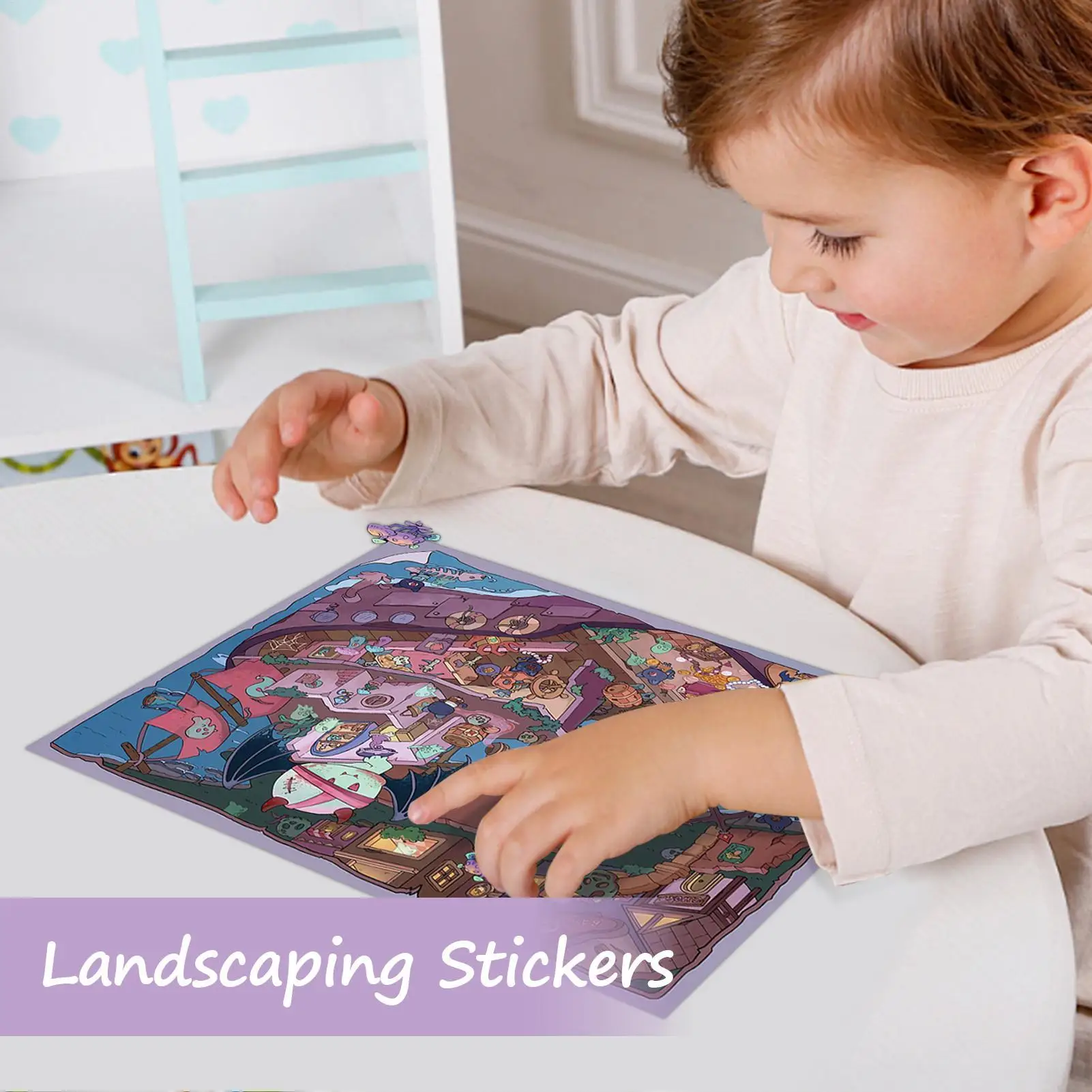 Miniatuur huisstickers 3D-effect Horror Hand Account Decals Stress Relief Landschapsarchitectuur Decals voor ambachtelijke liefhebbers Plakboek