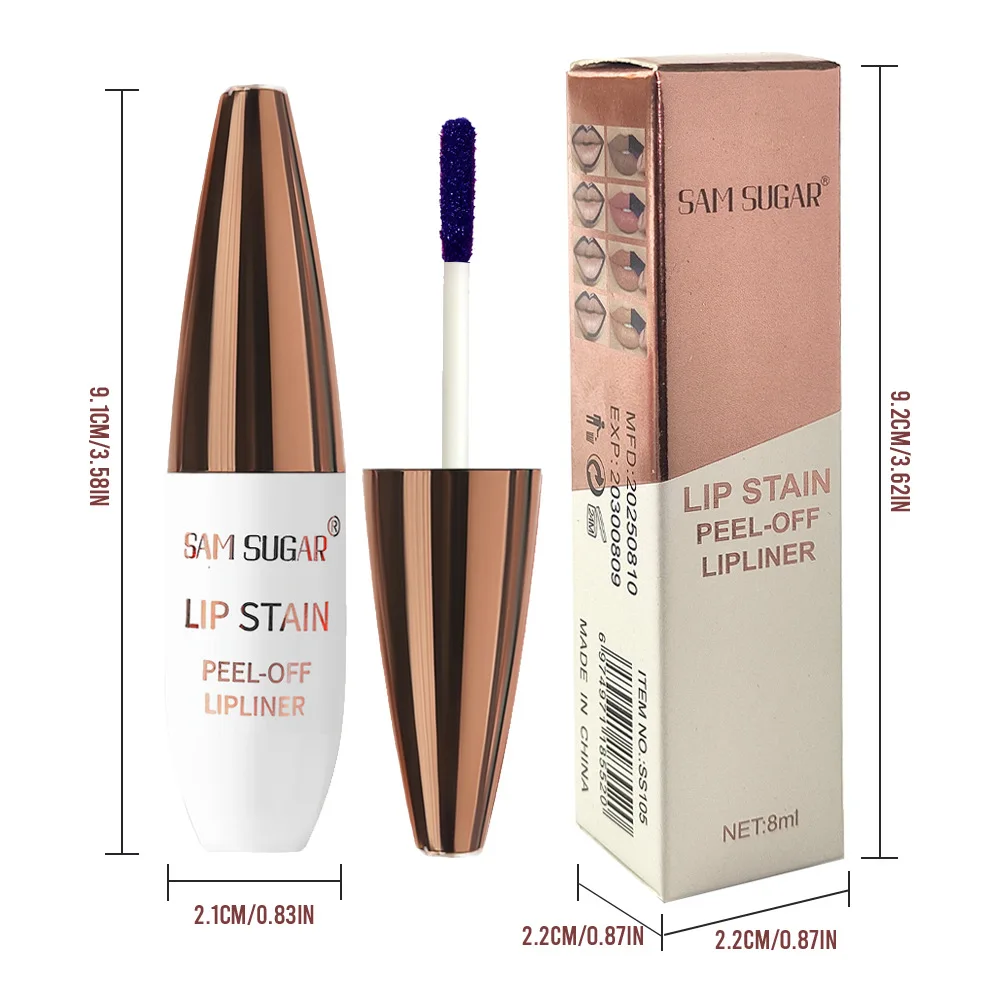 Matita per labbra staccabile Finitura opaca naturale Lunga durata Impermeabile a prova di sbavature Non trasferibile Applicazione facile altamente pigmentata