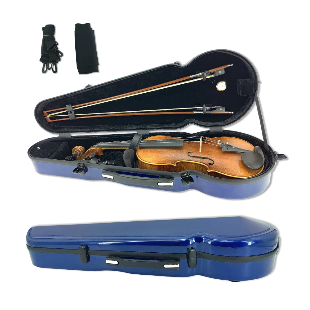 Viola Case 16 inch Carbon Fiber Hard Shell Strong Viola Box Durable Lightweight Portable Blue #US