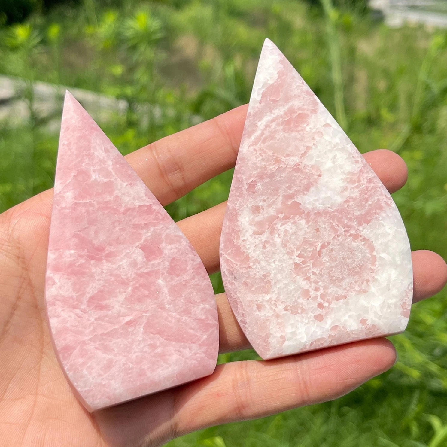 Natural Pink Opal Teardrop-Shaped Carving, Spiritual Crystal, Crystal Decoration, Home Decor, Christmas And Other Holiday Gifts