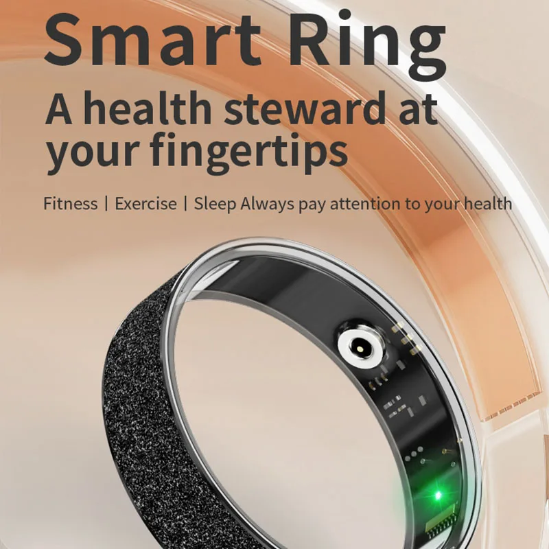 Xiaomi Smart Ring Militärqualität Titanstahlgehäuse Gesundheitsüberwachung IP68 & 5ATM Wasserdichter Multi-Sportmodi Männer Frauen Ring