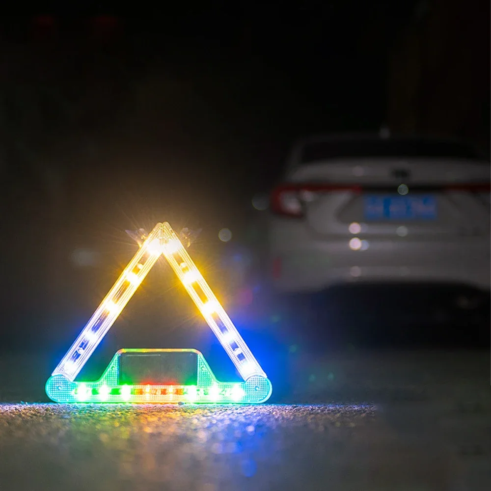 Luces LED estroboscópicas solares para parrilla de emergencia automática, lámpara de advertencia, 18 luces LED anticolisión para
