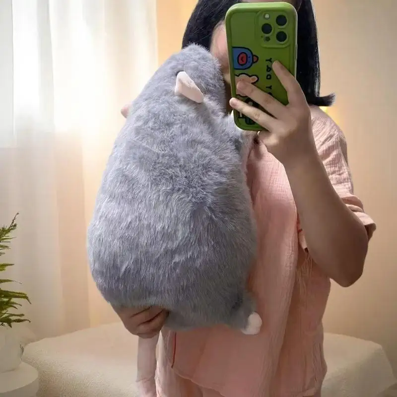 1Pcs 35/50/90cm Cartoon Flower Branch Rat Soft Oversized Animal Figure Cute Simulation Big Mouse Plush Toy Pillow Birthday Gift