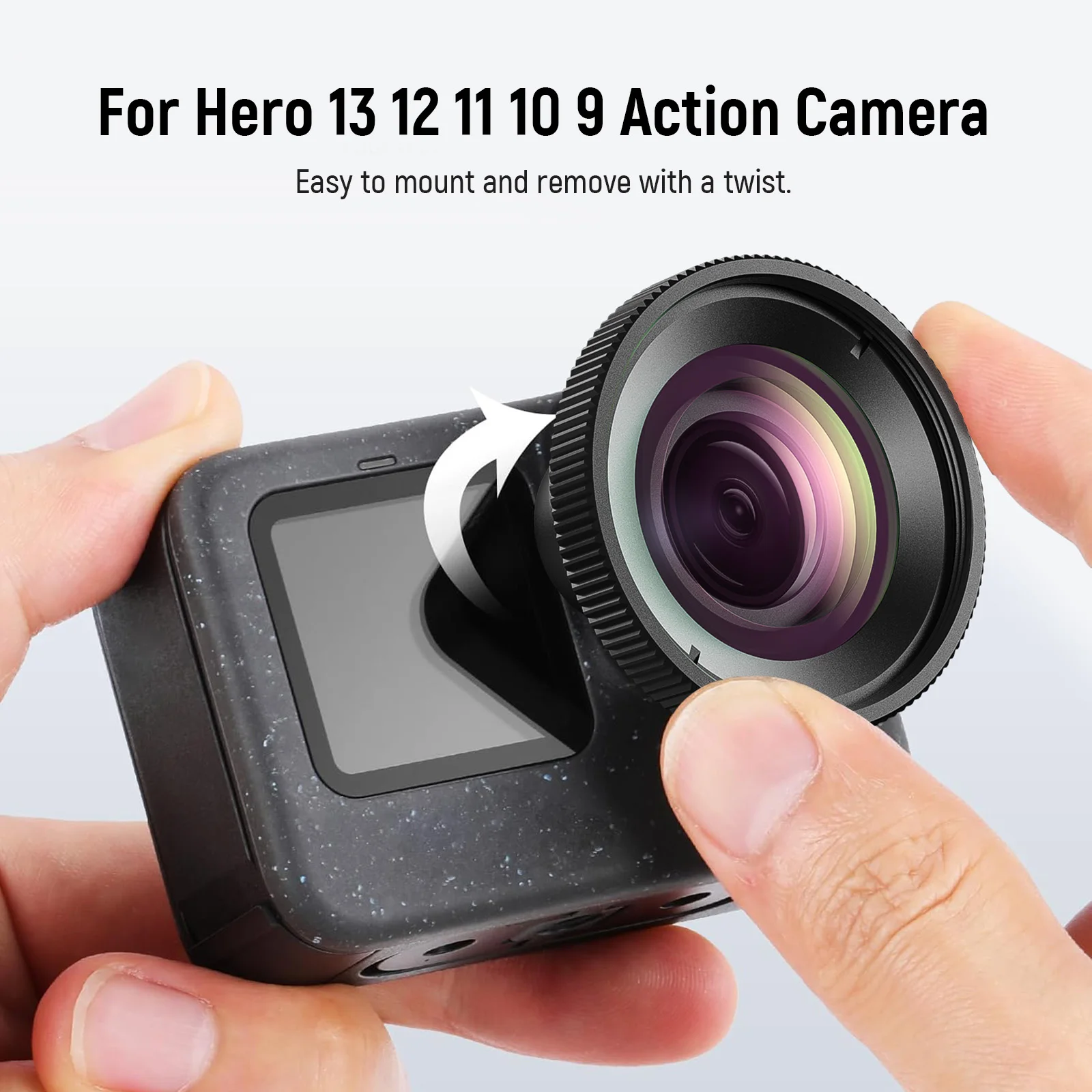 NEEWER 2X Magnification Lens 7-10cm Focal Distance Compatible with GoPro Hero 13 12 11 10 9 Action Camera, Not Waterproof