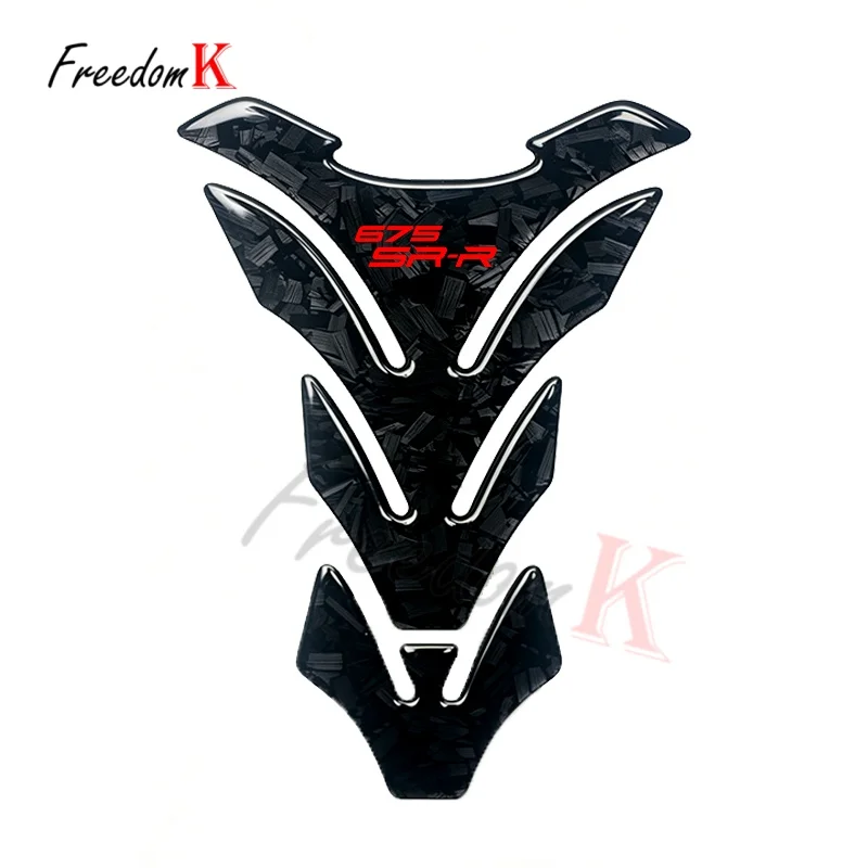 3D Forged Carbon Fiber Tank Pad Protector Sticker Decal Fit for 675SR 675NK 675 SR‑R 675SR‑R 2025‑2026 Motorcycle Waterproof