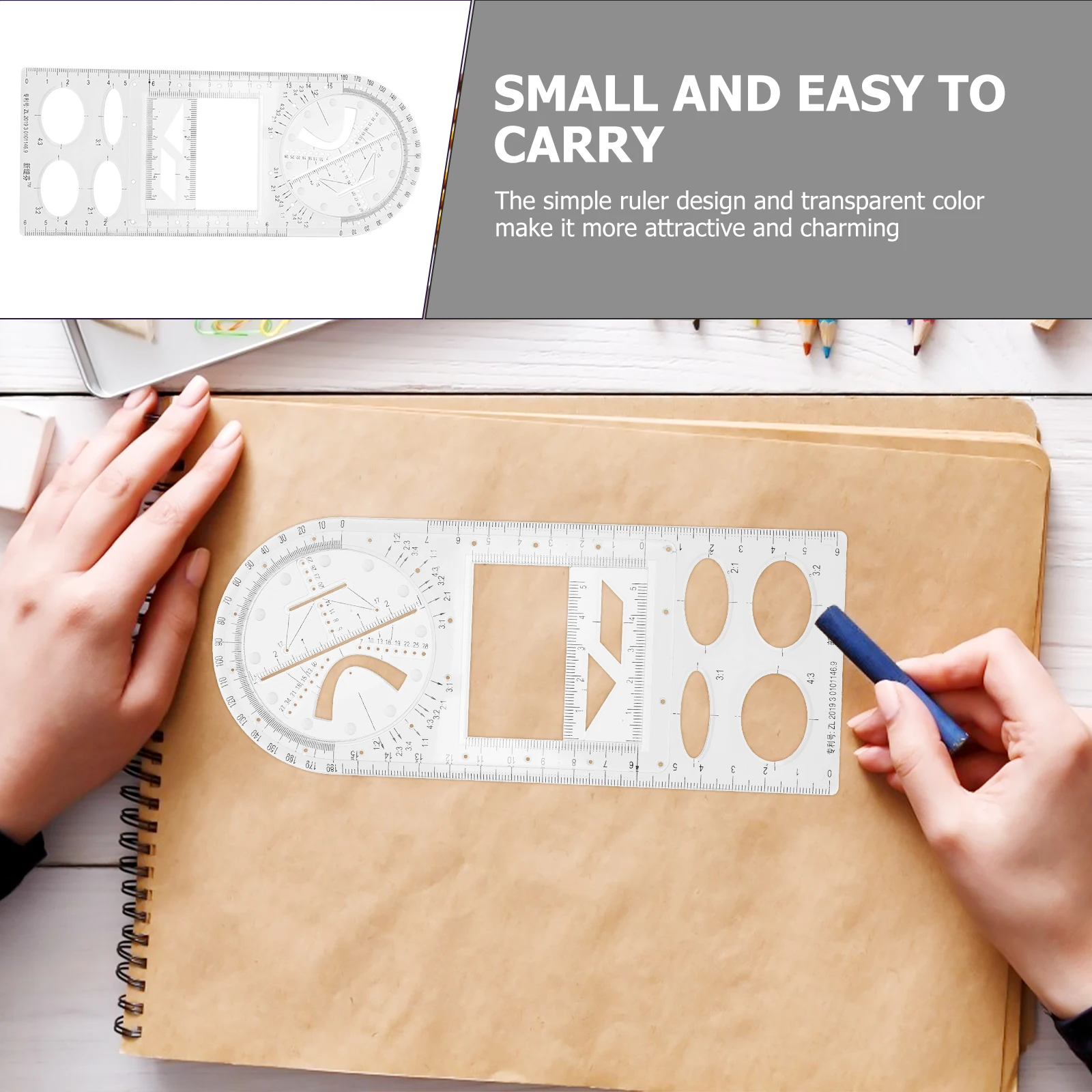 

Shapes Drawing Ruler Set Scale Multi-functional Line Geometry Teaching Tools Middle School Student