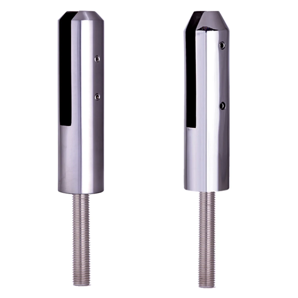 Custom CNC-Machined Stainless Steel & Brass Glass Clamps — Modern Design Floor-Mounted Stair Handrail Hardware Fittings