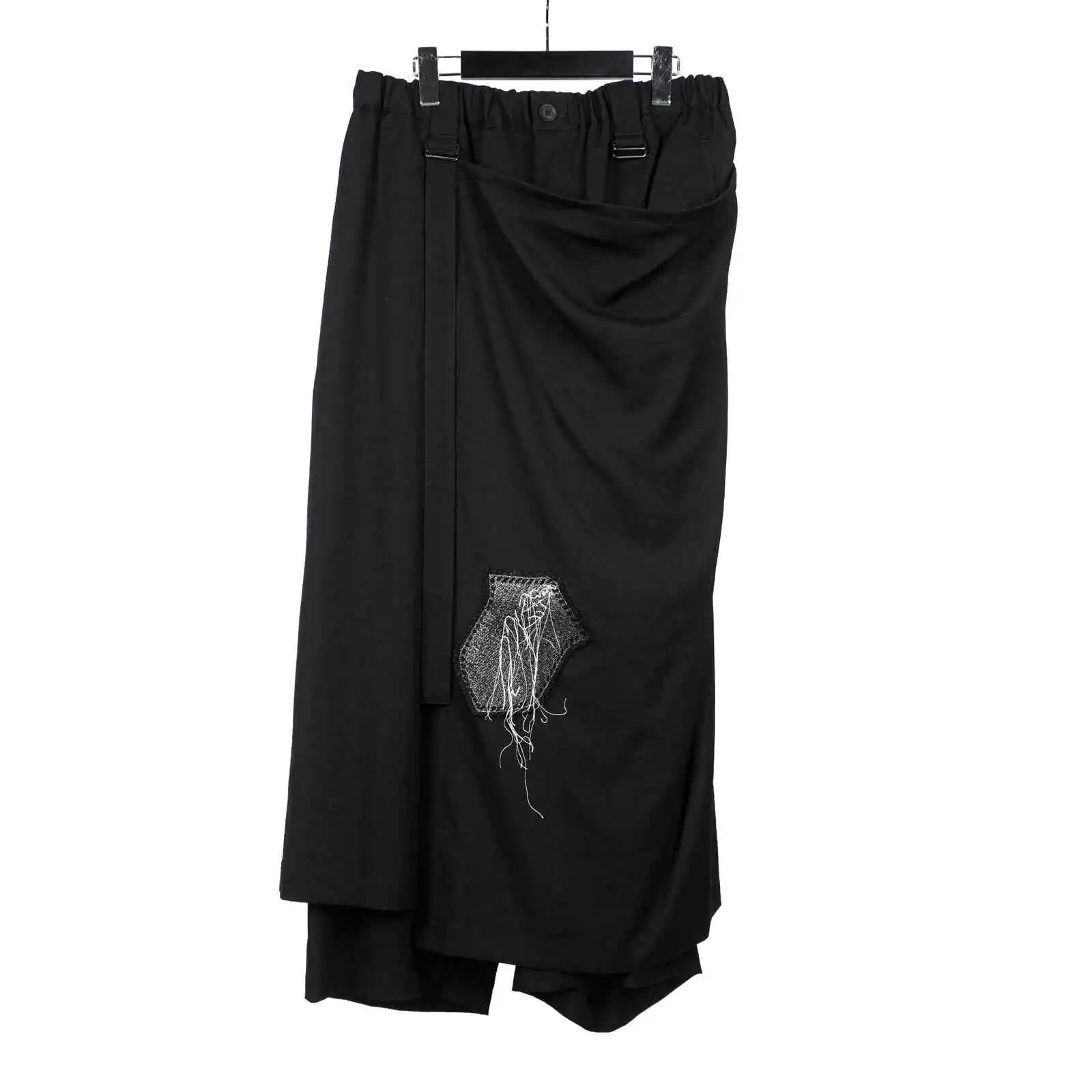

TOP-YAMAMOTO Japanese original design Dark, niche, shield-embroidered double-layer wool loose trousers