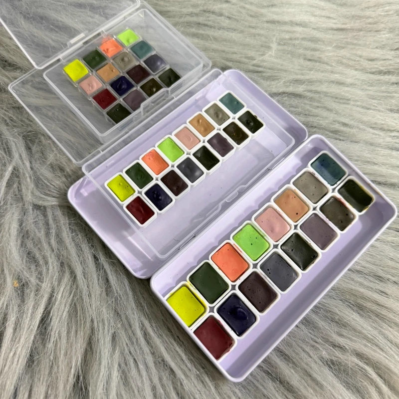 Nowy Pigment Akwarelowy SuperVision Layered Color, 16 Kolorów, 0.5/1/2ML, Przenośne Opakowanie Akwareli, Artykuły Plastyczne dla Uczniów — zdjęcie produktu 4