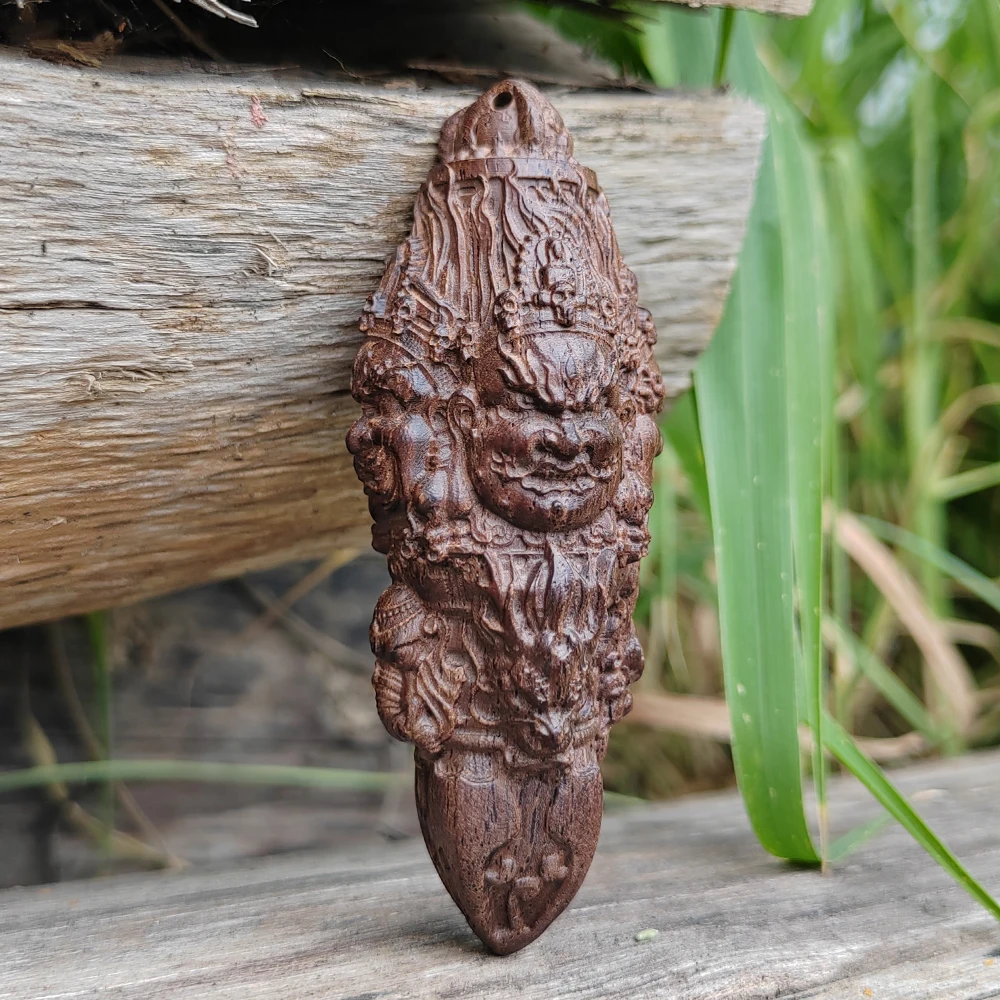 Wooden Vajra Statue Ornament, Zen-Inspired, Traditional Eastern Style, Suitable for Living Room, Study, Office Decoration, Home Decor, Halloween Decorations, New Year, Christmas Gifts