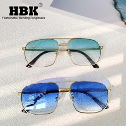 2023 New Pilot Sunglasses for Men Fashion Retro Double Bridge Girder Metal Sun Glasses Women UV400 Male Trending Products Shades