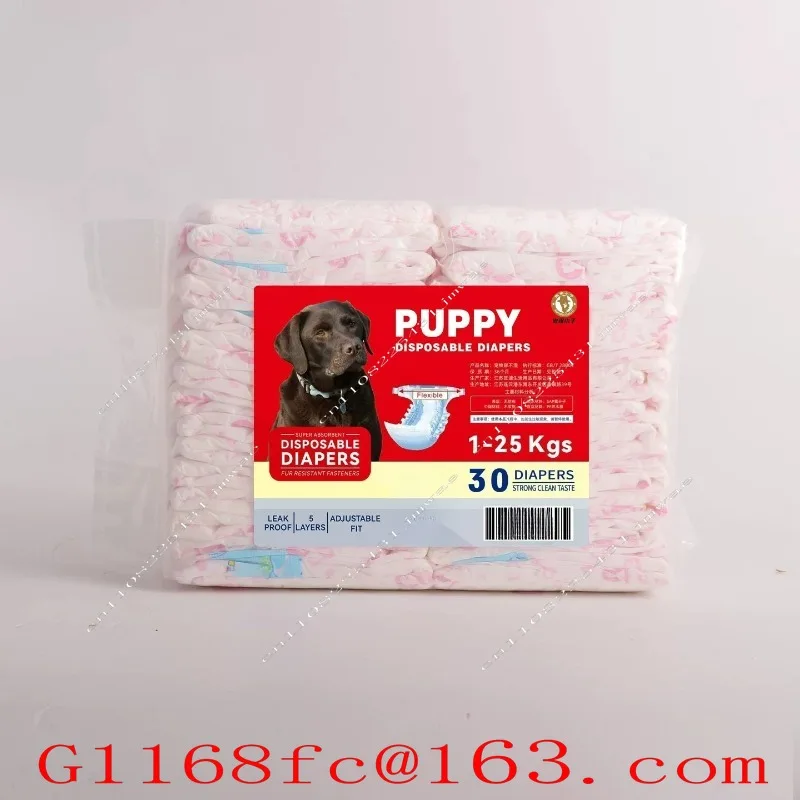 Pack of 30 Male Dog Diapers Female Dog Physiology Pants Pet Diapers