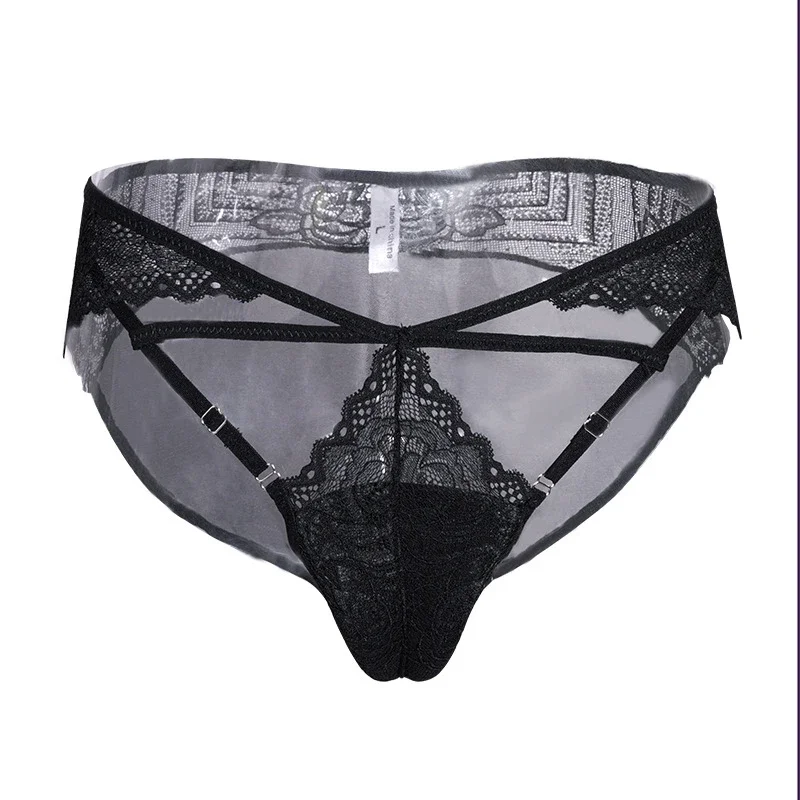 

Men Hiding Gaff Panty Shaping Briefs with Lace, Sexy Camel Toe Panties Crossdress Cosplay Lingerie Underwear