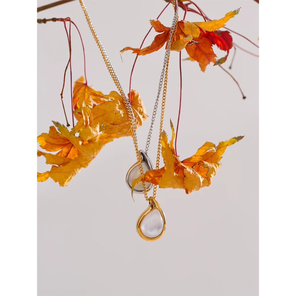 Yhpup Arrivals Chic Stainless Steel Shell Casting Pendant Necklace 2025 Exquisite Fashion Jewelry Waterproof Wholesale