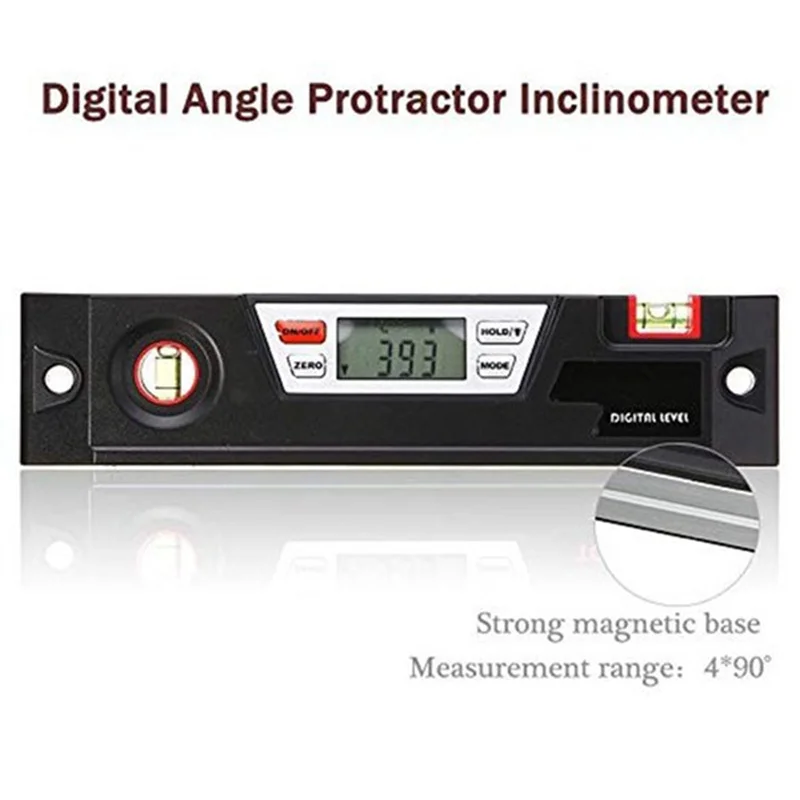 Magnetic Electronic Digital Display Inclinometer Angle Slope Measure Instrument Level Goniometer Incline Meter for DIY Home Deco