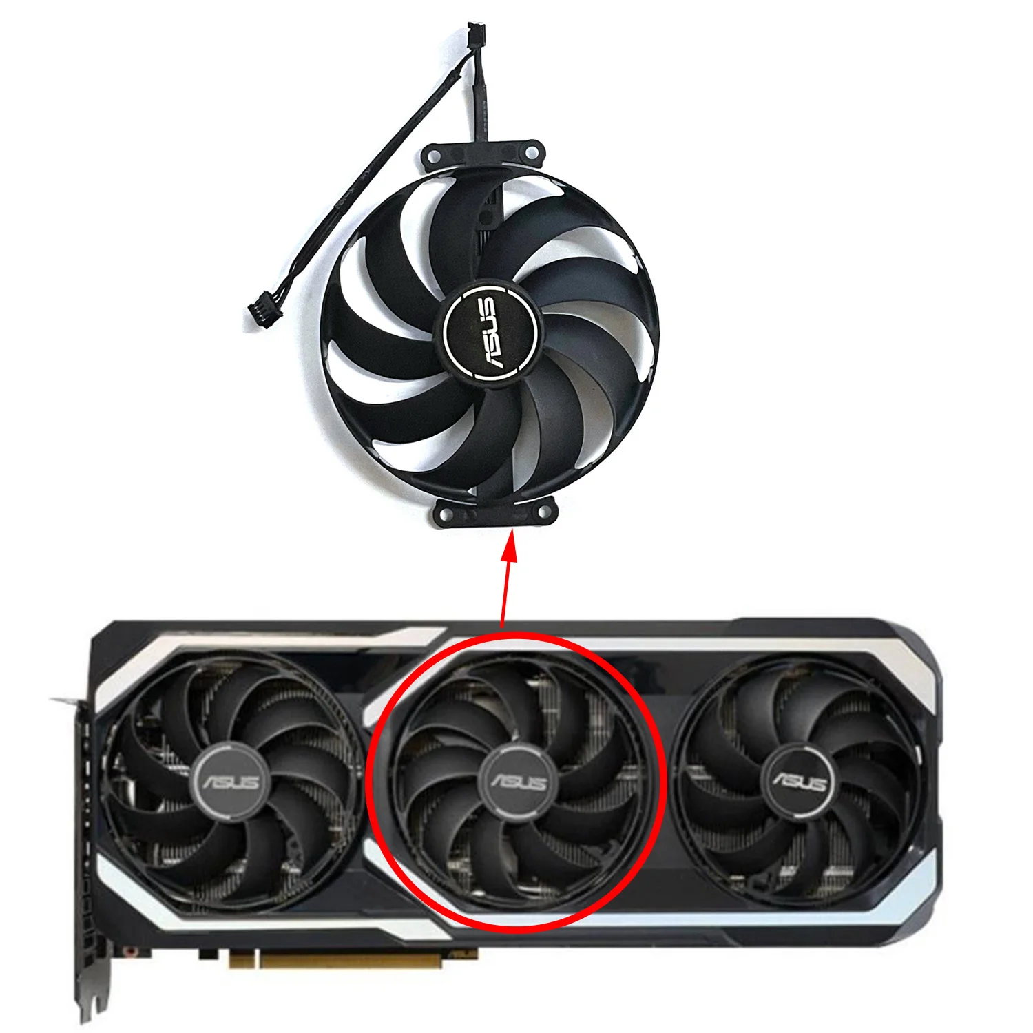 CF9010U12D CF1010U12S RTX3070 GPU 쿨러 팬, 아수스 지포스 RTX 3070 3060 Ti 메갈로돈 게임용 GPU 쿨러 팬