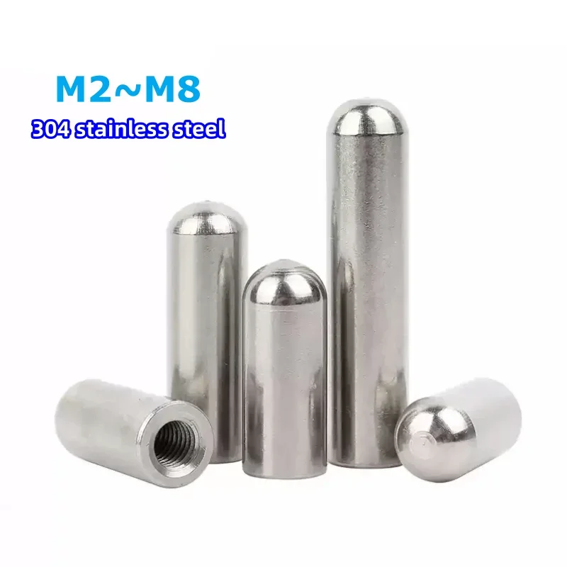 M2-M8 304 Stainless Steel Internal Thread Round Head Cylindrical Pin Internal Thread Perforated Positioning Fastener Hollow pin