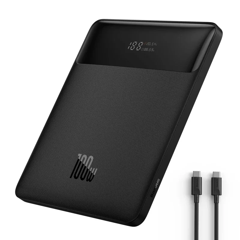 New 100W 20000mAh Type C PD Fast Charging Power Bank: Portable External Battery Charger for Notebook with 100W Cable