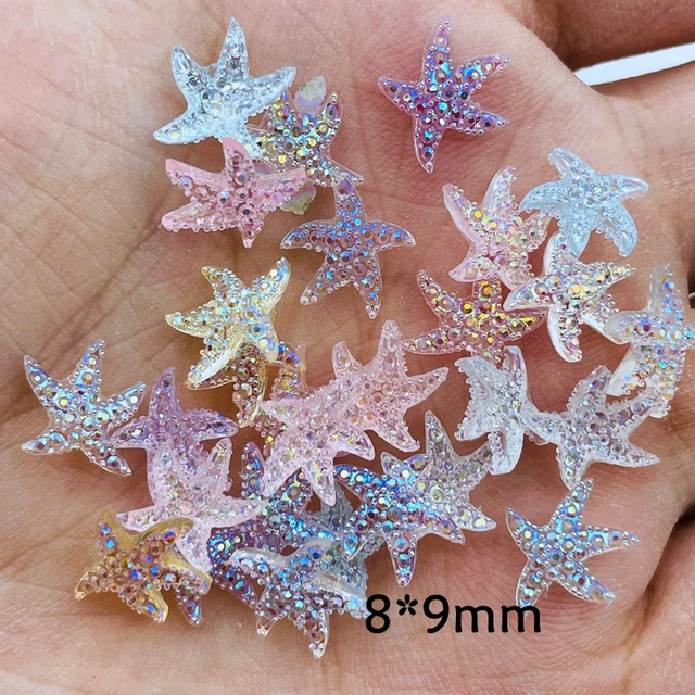 100 sztuk nowy Mini mieszane rozgwiazda mieszkanie powrót żywica Scrapbooking DIY biżuteria rzemieślnicza akcesoria dekoracyjne A41