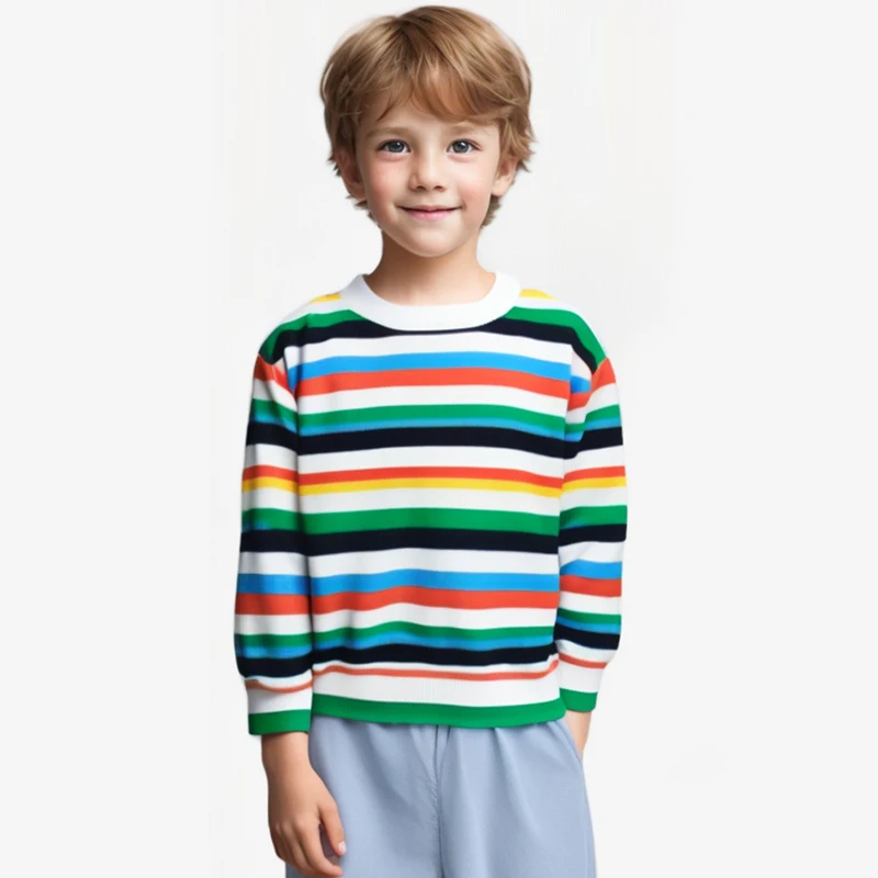 2025 Winter Clothes Boys Sweaters Casual Camouflage Knit Top Children\'s Pullover Long Sleeve Cartoon Print Warm Kids Outfits