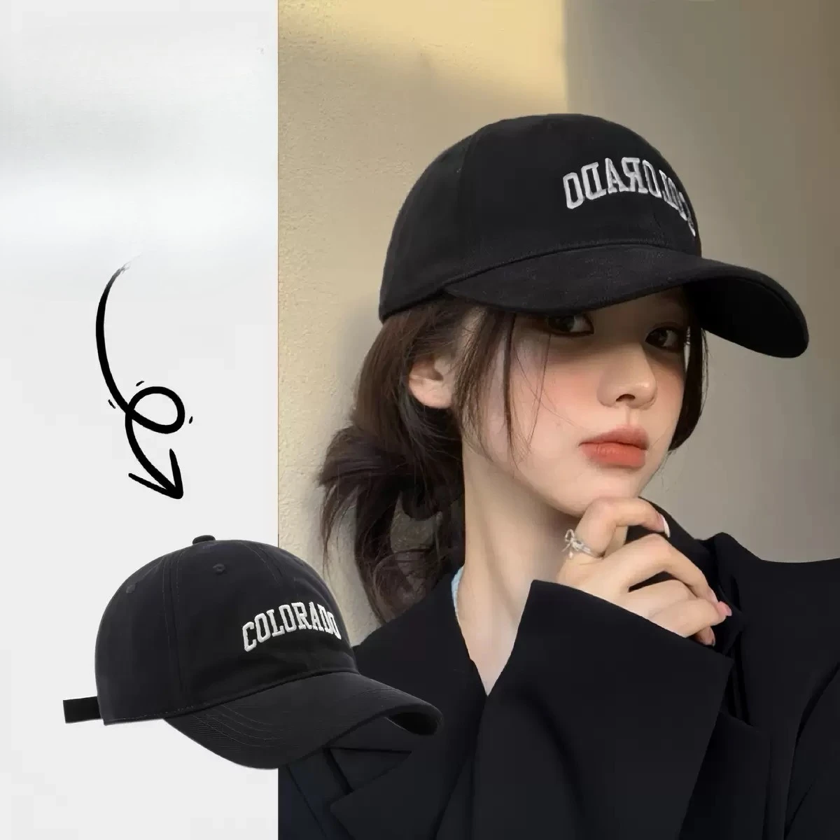 Summer 2026 caps hard top big head circumference sun protection visor wide brim baseball cap showing face small hat