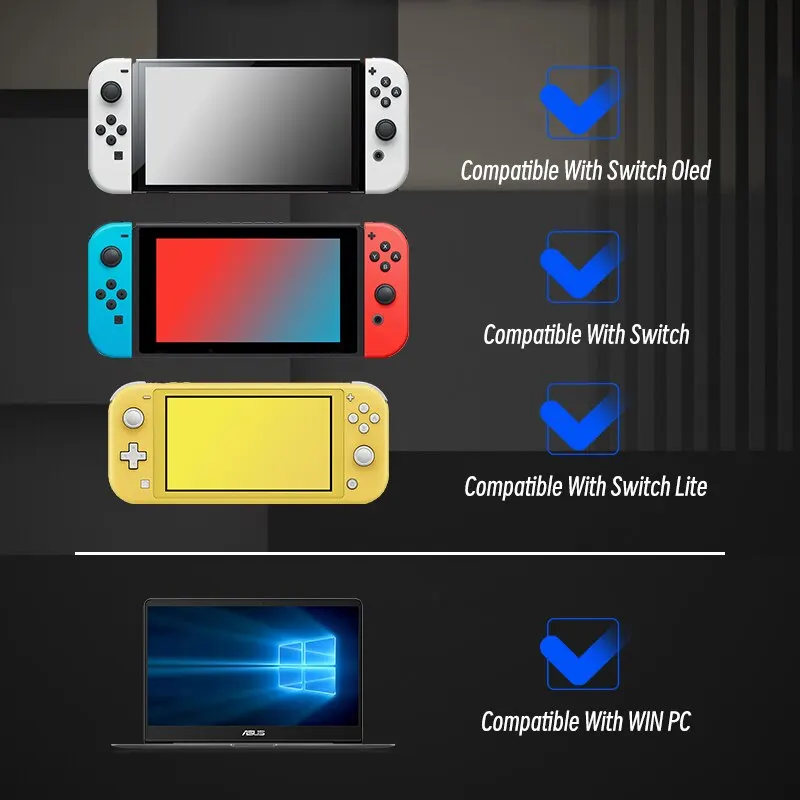 Bezprzewodowa konsola do gier DATA FROG do kontrolera Switch Pro Gamepad na PC kompatybilna z Nintendo Switch/Switch Lite/Switch Oled