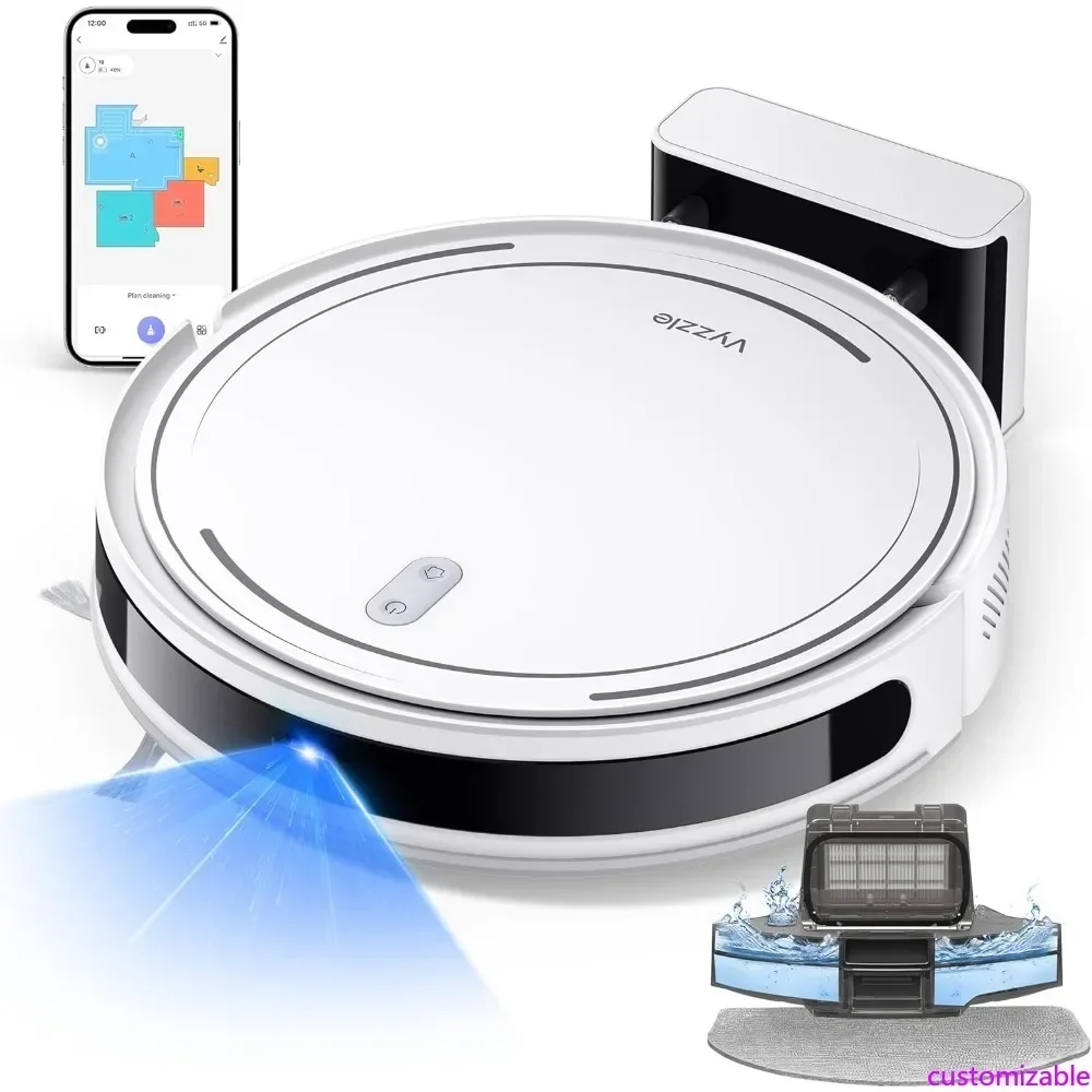 

Hot-sellingCustomizable Robot Vacuum, 5000Pa Robot Vacuum and Mop, Smart Navigation, Ultra Slim Robot Vacuum Cleaner Self-Chargi